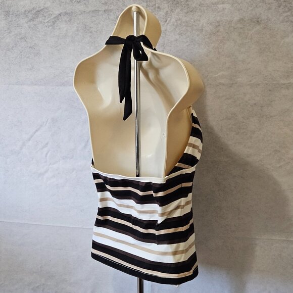 [NWOT] VINTAGE JAG Striped Halter Bathing Suit Top - Picture 4 of 6